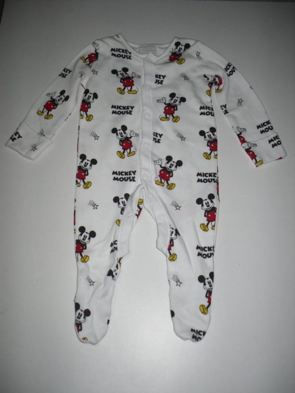 Mickey Mouse Baby Rompersuit White